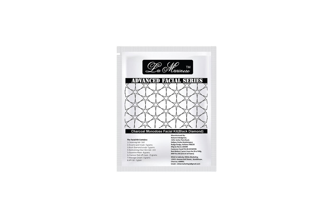 Balance sebum levels with La Marinere’s Charcoal Monodose Facial Kit 
