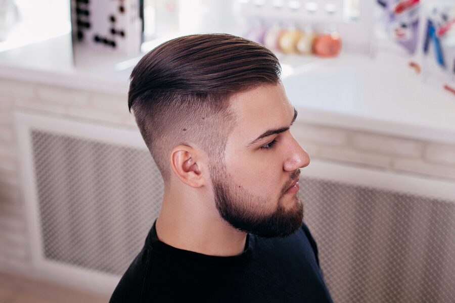 Brush back skin fade