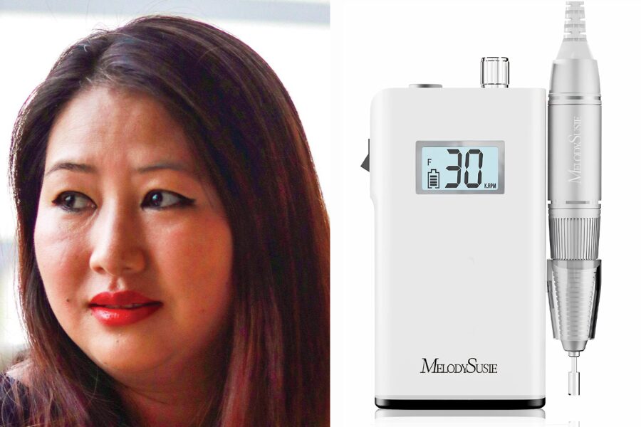 Wonluishon Phungchamnao keeps it straightforward with the nail drill machine.